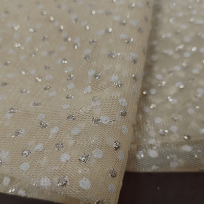 100% Polyester Sparkle Glitter Tulle Mesh Lightweight Breathable Quick-Dry Weft Knitted Fabric for Skirt & Dress Thick Density