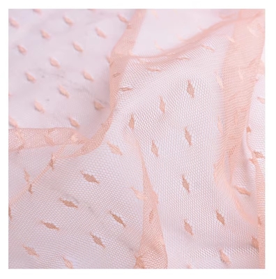 100% Nylon Lace Fabric New Design Soft Hand Feel Crochet Embroidery Woven Technics Lightweight Breathable Waterproof Plain