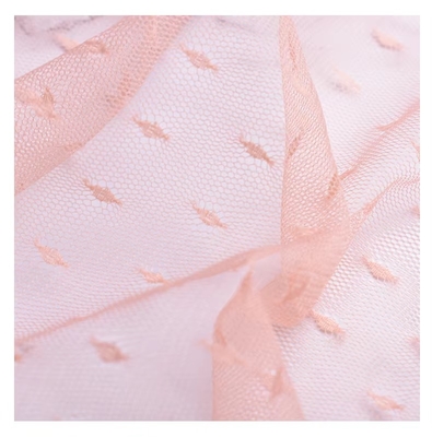 100% Nylon Lace Fabric New Design Soft Hand Feel Crochet Embroidery Woven Technics Lightweight Breathable Waterproof Plain