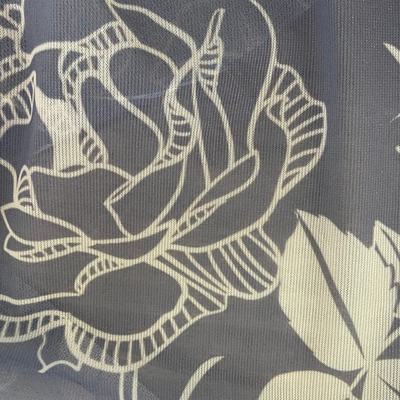 Intricately Printed 95% Polyester 5% Spandex Knitted Curtain for Girls Anti-Static Mesh Fabric for Bedding Dresses Bags