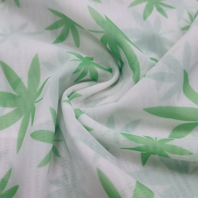 Custom Digital Printing Soft Ladies Shirts Bags Girls Modal Tulle Lace Jersey Fabric Polyester Stretch Mesh Versatile Use for