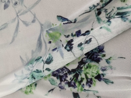 Durable Nylon Jacquard Printed Polyester Spandex Mesh Unique Waterproof Knitted Design for Girls' Dresses and Costumes