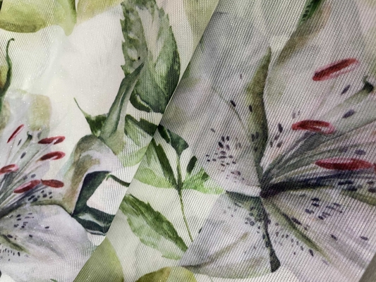 Stylish Polyester-Spandex Blend 95% Polyester 5% Spandex Korean Printed Nylon-Spandex Fabric for Girls' Dresses Knitted