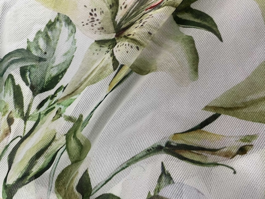 Stylish Polyester-Spandex Blend 95% Polyester 5% Spandex Korean Printed Nylon-Spandex Fabric for Girls' Dresses Knitted