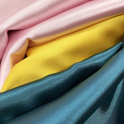 Direct Factory Price Breathable Woven Polyester Satin Fabric Elastic Stretch Full Dull Spandex Girls Blouses Dresses Swimwear