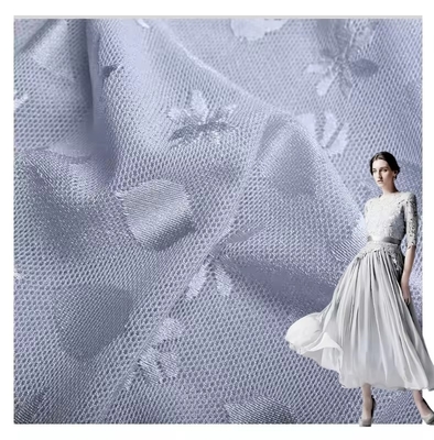 Women's Dresses and Girls' Clothing Beaded Eyelet Embroidered for Swiss Voile Lace Fabric Mesh 100% Nylon From China