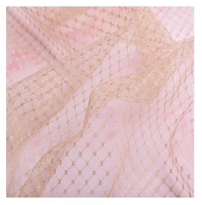 100% Nylon Net Fabric Woven Knitted Mesh Lightweight Plain Dyed Patterns for Girls' Uniform Skirts and Home Textiles
