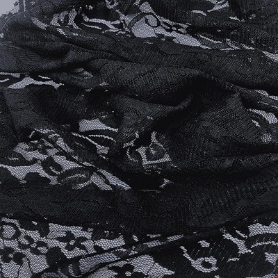 Wide Nylon Spandex Floral Lace Fabric 87 GSM Lightweight 4-Way Stretch Soft Breathable 1 Yard for Lingerie