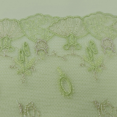 Popular Eco-Friendly Floral Embroidery Lace Trim Colorful Shiny Flower on French Lace Fancy Tulle From Factory Price