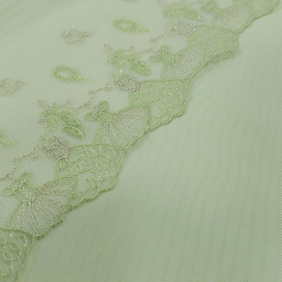 Popular Eco-Friendly Floral Embroidery Lace Trim Colorful Shiny Flower on French Lace Fancy Tulle From Factory Price