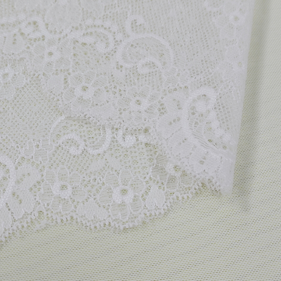Hot Selling White Handmade Lace Trim with Exquisite Mesh Border Embroidered Applique for Wedding Dress Fancy French Style Fabric