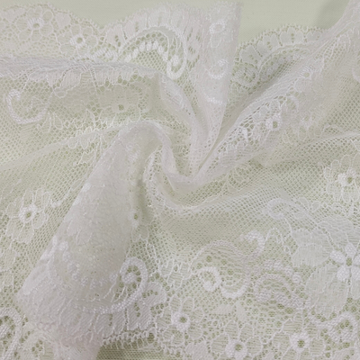 Hot Selling White Handmade Lace Trim with Exquisite Mesh Border Embroidered Applique for Wedding Dress Fancy French Style Fabric