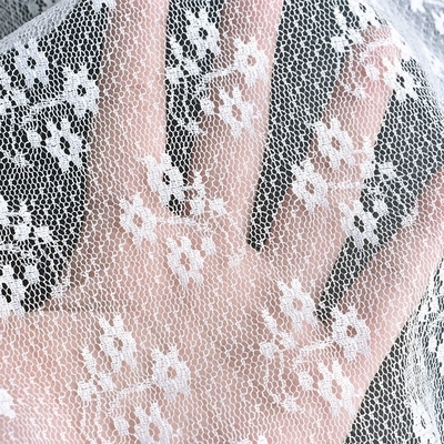 Women's & Children's Clothing Soft Little Flowers Lace Fabric Mesh Nylon Non-Elastic Wholesale Tulle Stage Clothing Manufacturer