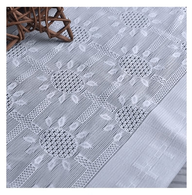 100% Nylon Sport Running Dobby Style Mesh Fabric White Floral Sequin Embroidered Dress for Boys Girls Stretch Mesh Sequin Dangle