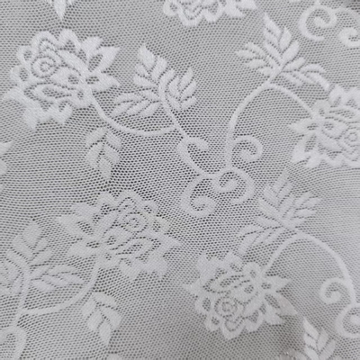 Women's Multi-Color Nylon Jacquard Mesh Lace Fabric with Gold Thread Flowers Embroidery for Dresses