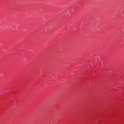 Premium Pink Floral Pattern Lace Fabric Elastic Mesh Material for Apparel Wedding Dresses & Decorative Crafts