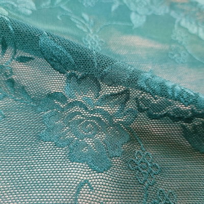 High Quality Teal Floral Lace Fabric for Apparel & Home Decor for Dresses and Supplies