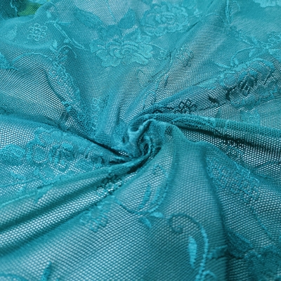 High Quality Teal Floral Lace Fabric for Apparel & Home Decor for Dresses and Supplies