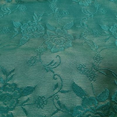 High Quality Teal Floral Lace Fabric for Apparel & Home Decor for Dresses and Supplies