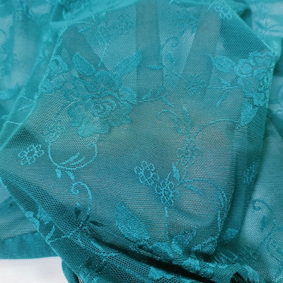 High Quality Teal Floral Lace Fabric for Apparel & Home Decor for Dresses and Supplies