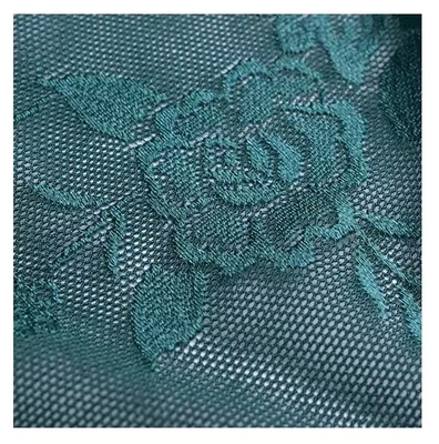 100% Recycled Nylon Floral Lace Mesh Fabric Luxury Sustainable for Boys' Dresses Custom Wholesale Options