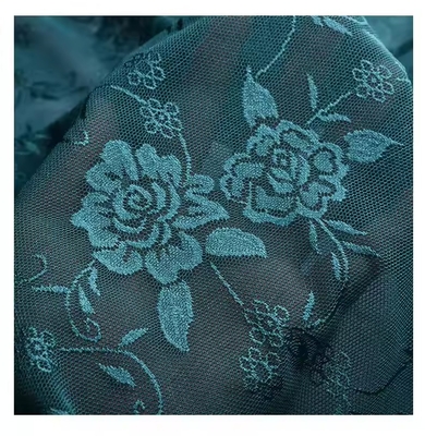 100% Recycled Nylon Floral Lace Mesh Fabric Luxury Sustainable for Boys' Dresses Custom Wholesale Options