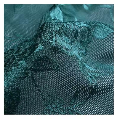 100% Recycled Nylon Floral Lace Mesh Fabric Luxury Sustainable for Boys' Dresses Custom Wholesale Options