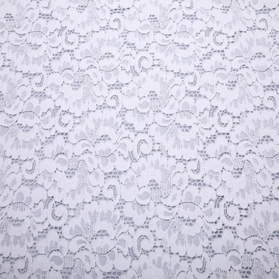 Women's New White Bra Intimates and Long Wedding Dress Skirt Materials Spot Eyelash Lace Fabric for Dress Making