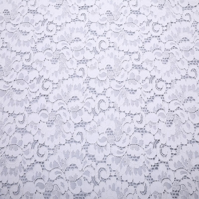 Women's New White Bra Intimates and Long Wedding Dress Skirt Materials Spot Eyelash Lace Fabric for Dress Making
