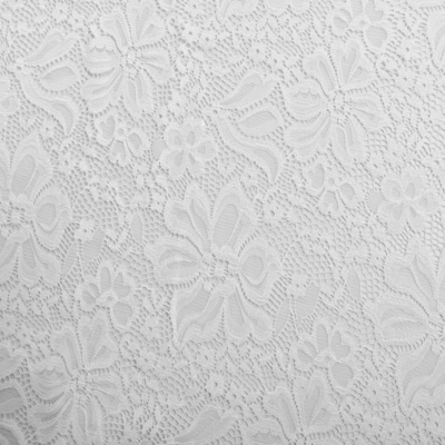 Luxury White Sequin Mesh Lace Fabric for Wedding and Evening Dresses Made from Nylon