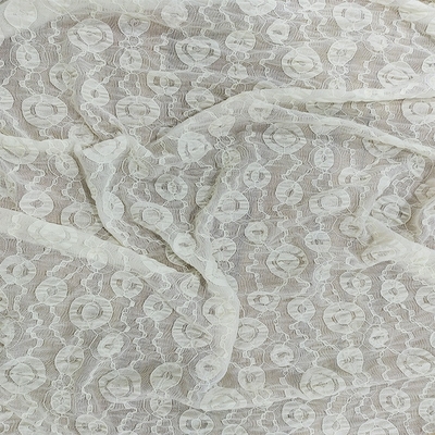 High Quality Women's Jacquard Tulle Lace Bra Underwear Eco-Friendly Knitted Nylon Spandex Elastic Lace Flower-Printed Fabric Low