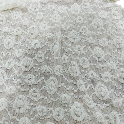 High Quality Women's Jacquard Tulle Lace Bra Underwear Eco-Friendly Knitted Nylon Spandex Elastic Lace Flower-Printed Fabric Low