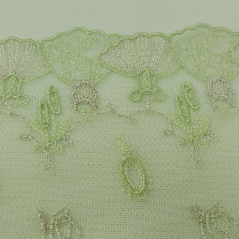 Popular Eco-Friendly Floral Embroidery Lace Trim Colorful Shiny Flower on French Lace Fancy Tulle From Factory Price