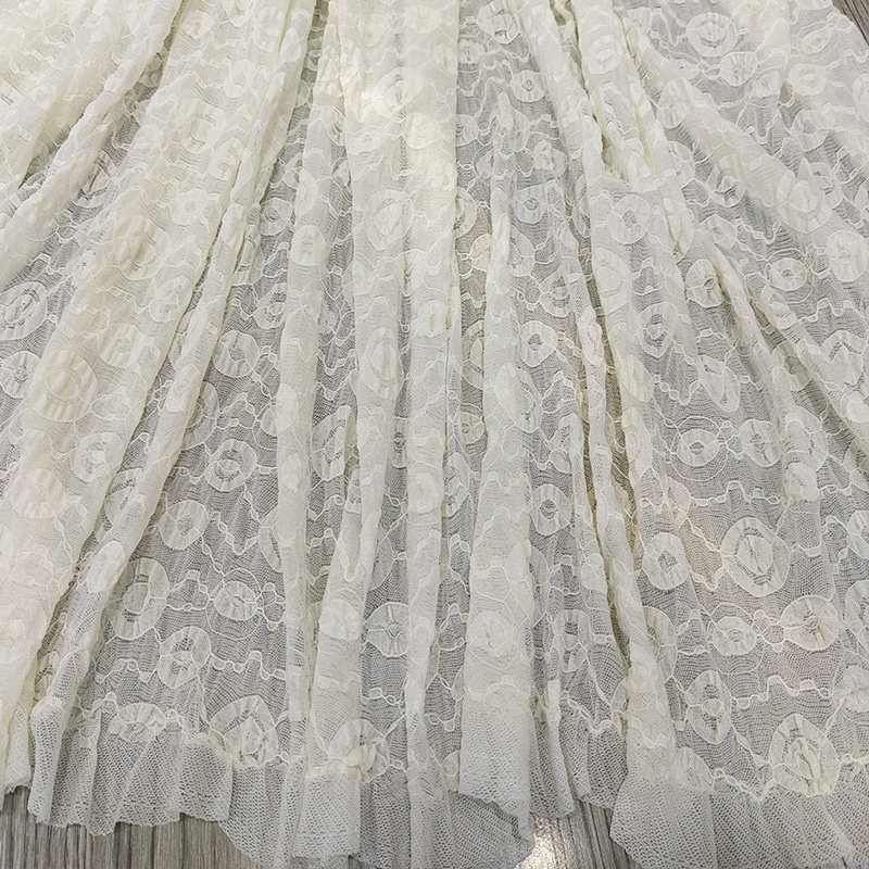 High Quality Women's Jacquard Tulle Lace Bra Underwear Eco-Friendly Knitted Nylon Spandex Elastic Lace Flower-Printed Fabric Low